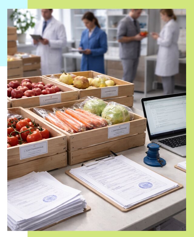 Сертификация овощей и фруктов в Конаково от 8616 р. | Алешин-Кнк