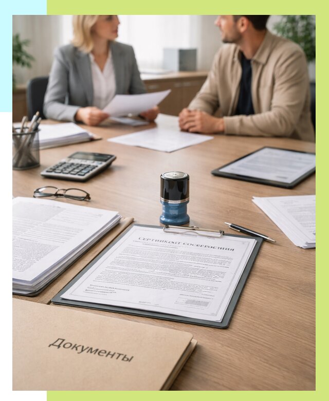 Сертификат соответствия на продукцию в Конаково от 15206 р.|Алешин-Кнк