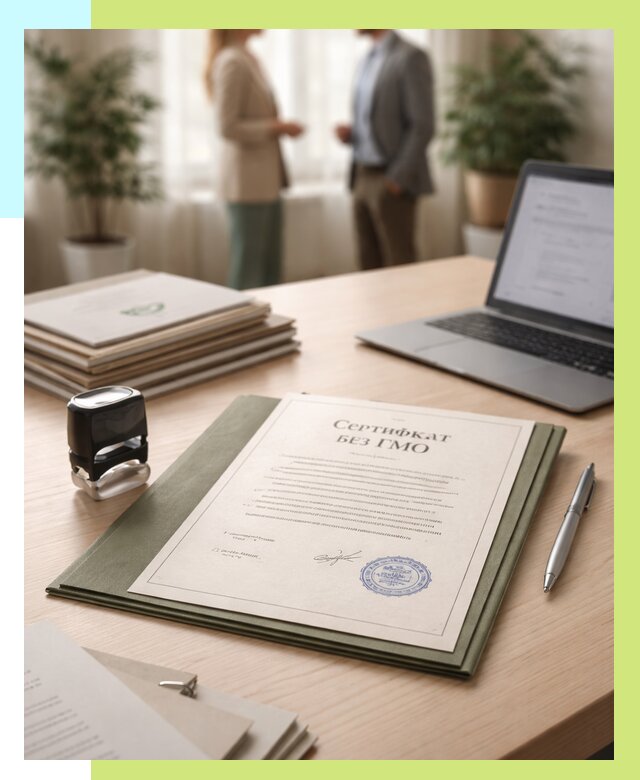 Сертификат без ГМО в Конаково от 7603 р. оформить срочно Алешин-Кнк